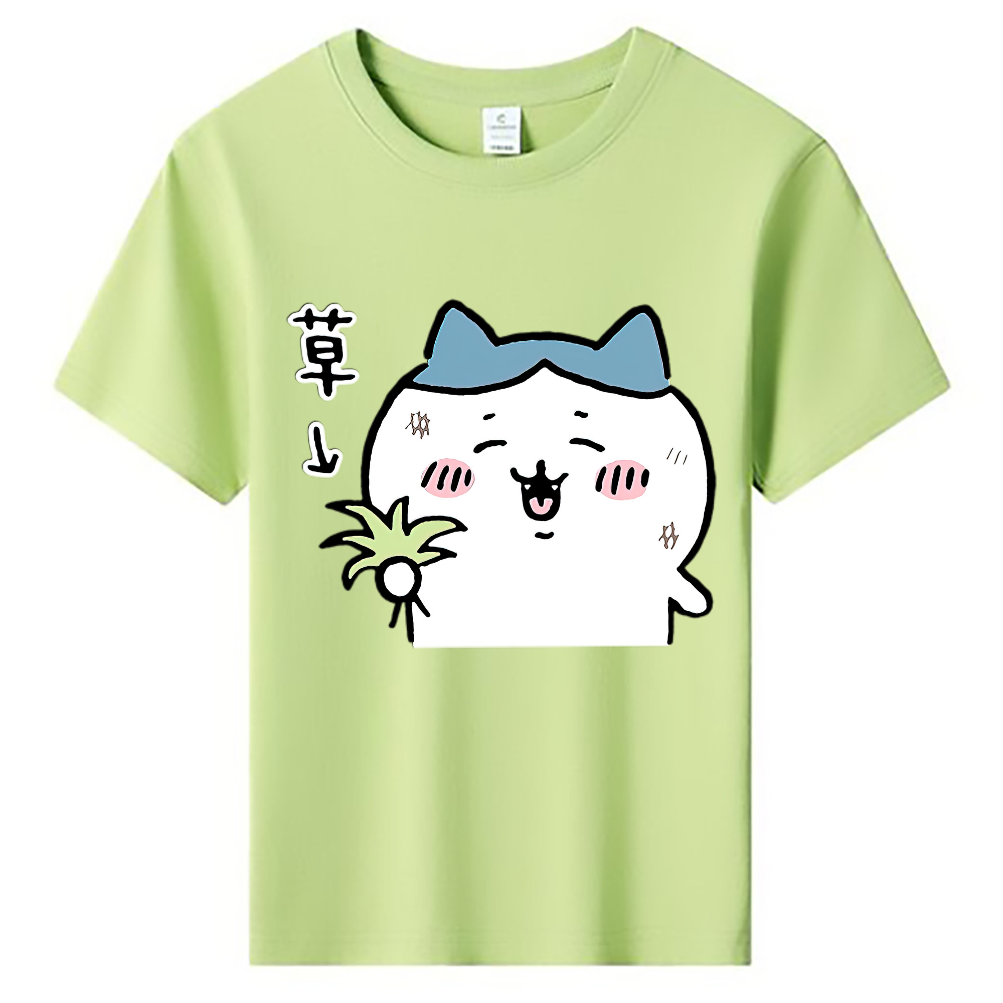 （画像用） ちいかわ ハチワレ Chii-kawa hachiware 綿100％キッズTシャツ（フロントプリント）